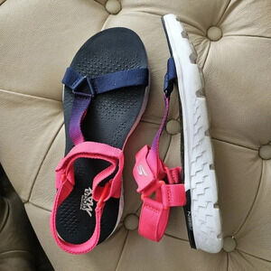 Skechers Goga Max Gradient Pink Navy Comfortable  Support Sole size 8.5